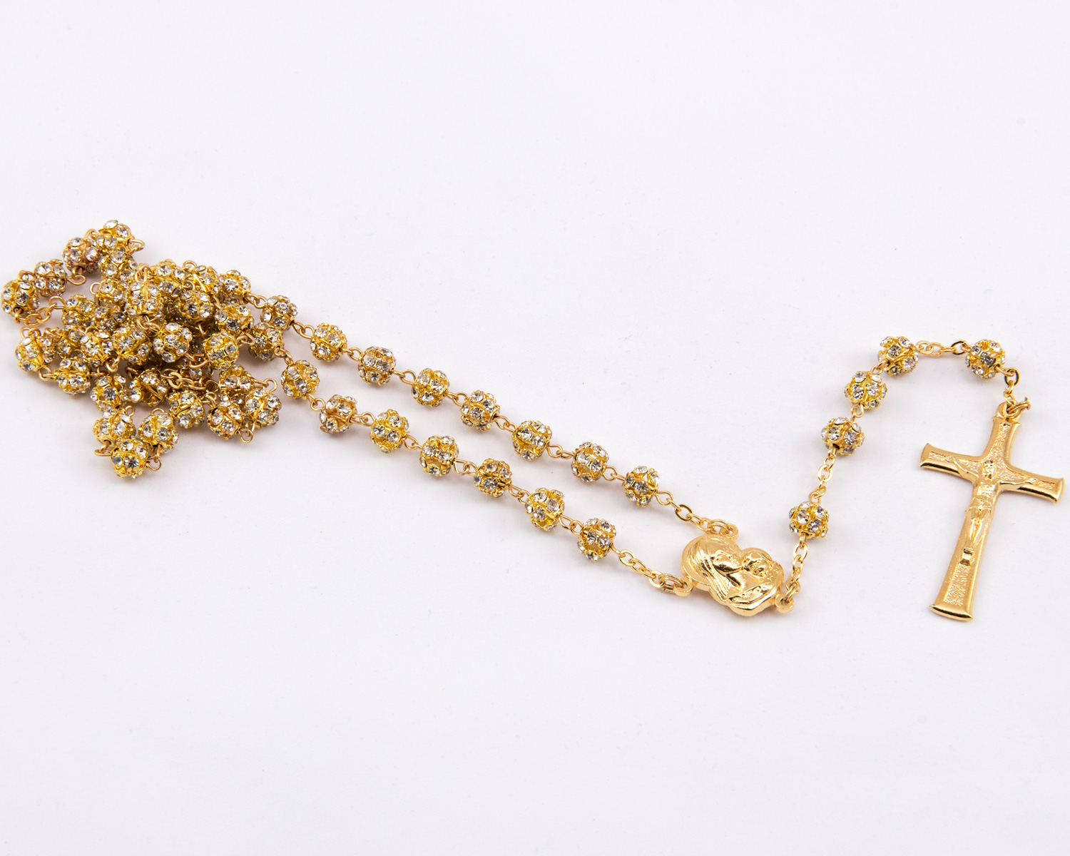 Custom wholesale Catholic Italy Sterling Silver Rosary Beads Cross Bracelet  7.5″ - custom jewelry wholesale